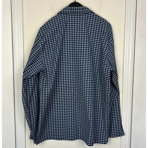 NEW Polo Ralph Lauren Sleepwear Mens Medium Blue Check Cotton Stretch Pajama Top - Picture 6 of 8
